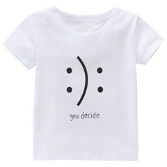 Girl's Cotton T shirt Casual Slight Stretch Tee For Summer