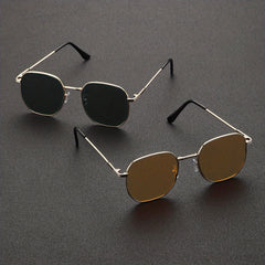 Metal Square Frame Cycling Sunglasses UV Protection