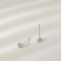 925 Silver Mini Hexagonal Star Stud Earrings for Girls