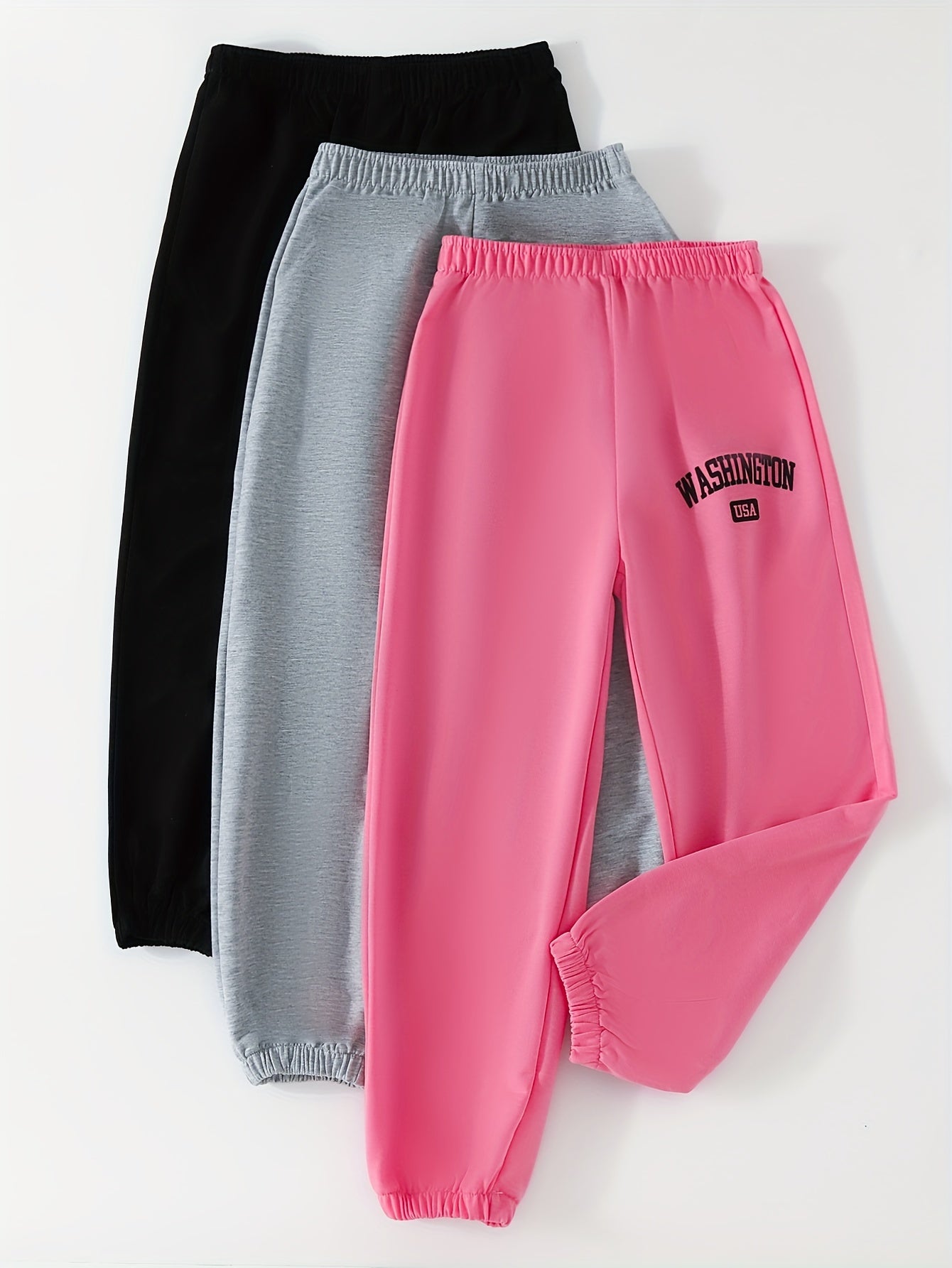 3pcs CALIFORNCA Letter Boys Active Sweatpants Jogger Sports Pants