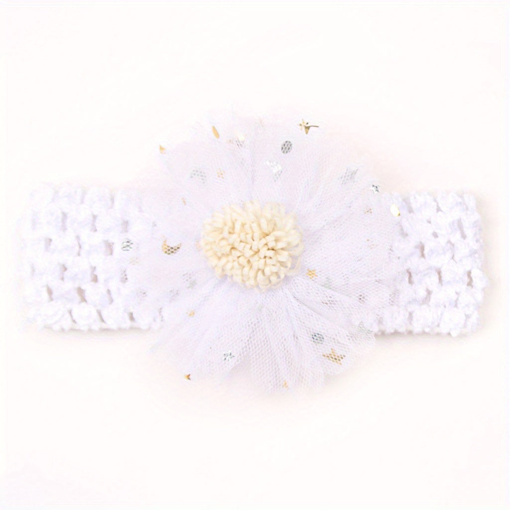 Artificial Flowers Decor Headband for Baby Girls