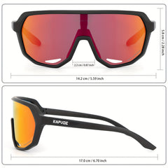 KAPVOE Sports Sunglasses TR90 Frame Cycling Running Golf