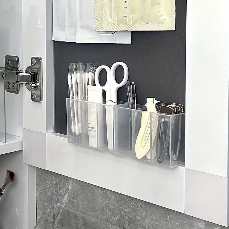 Wall Mount Storage Box Makeup Organizer 9 Compartment