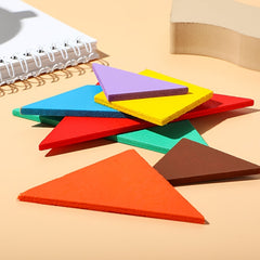 2pcs Geometric Shape Building Blocks Versatile Puzzle Board