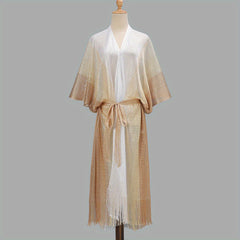 Gradient Block Large Shawl Bikini Swimsuit Sunscreen Cover Up