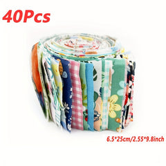 40pcs Patchwork Fabric Multicolor Cotton Sewing Quilting Material DIY