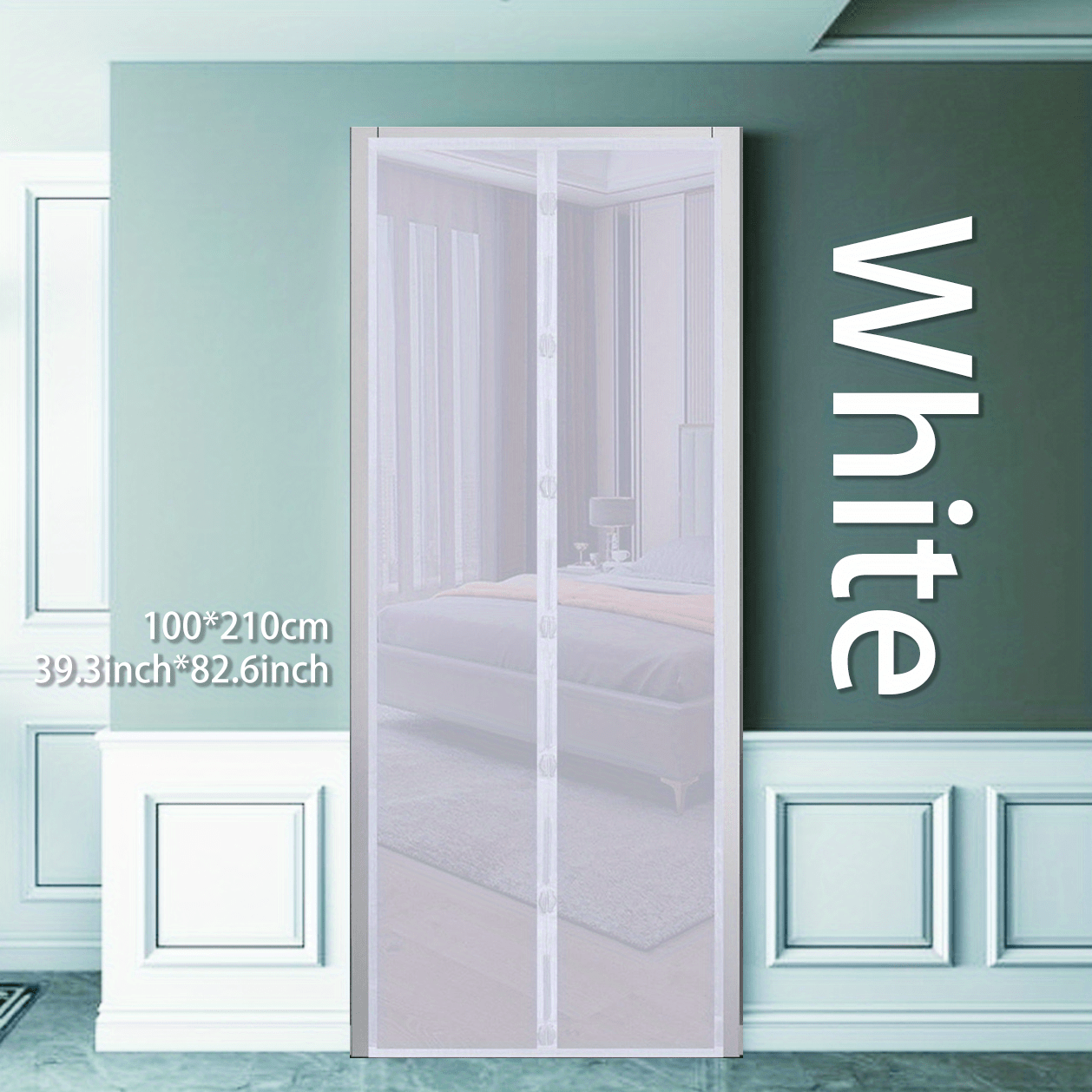 Magnetic Screen Door Keep Bugs Out Let Breeze In Curtain Single Door 96 205