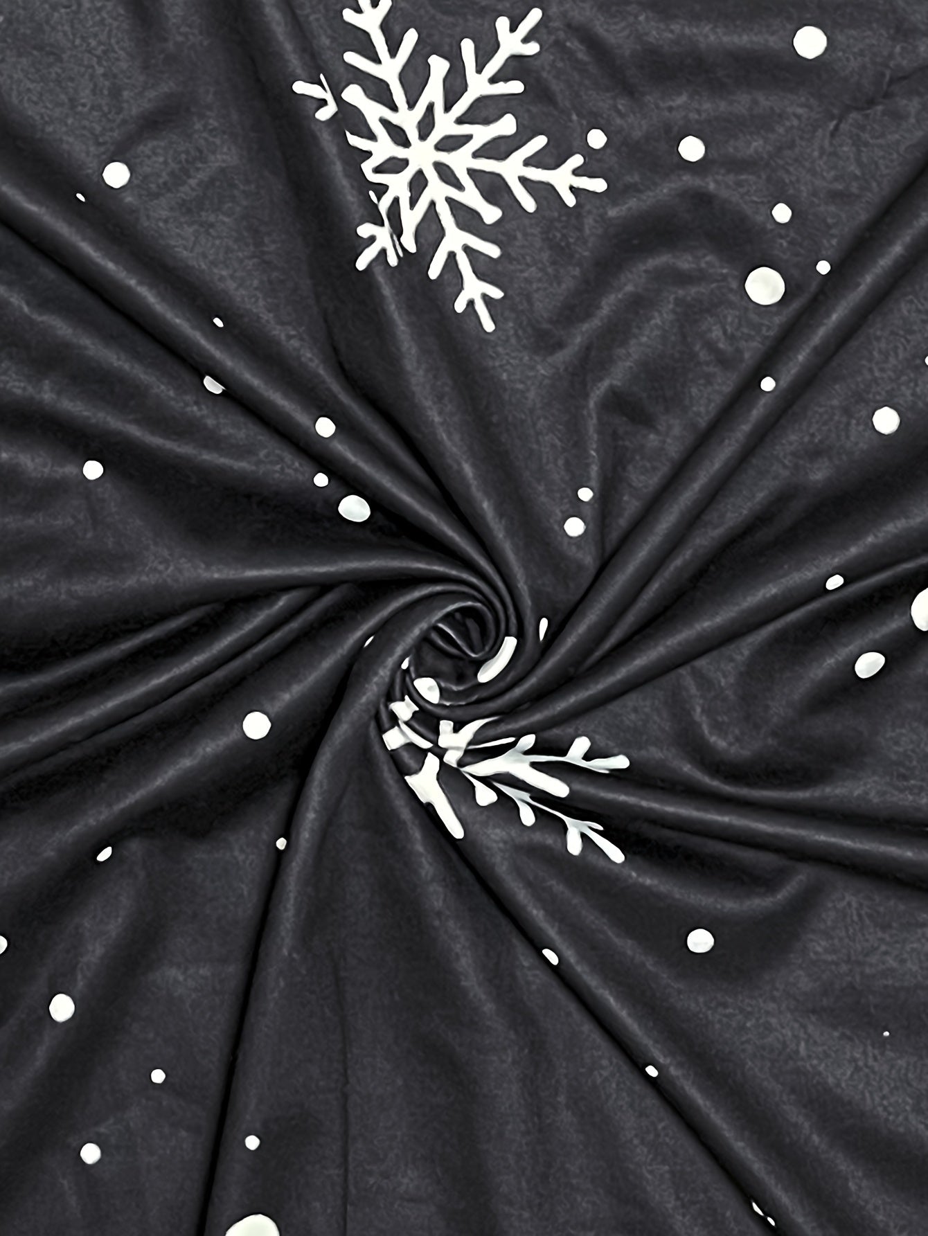 Christmas Casual Dress Women's Plus Graphic & Snowflake Print