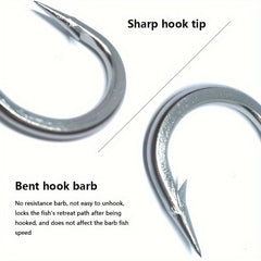 25pcs Stainless Steel Fishing Hook for Sea Fishing