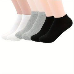 9pairs Unisex Gray Mixed Boat Ankle Socks for Girls Boys