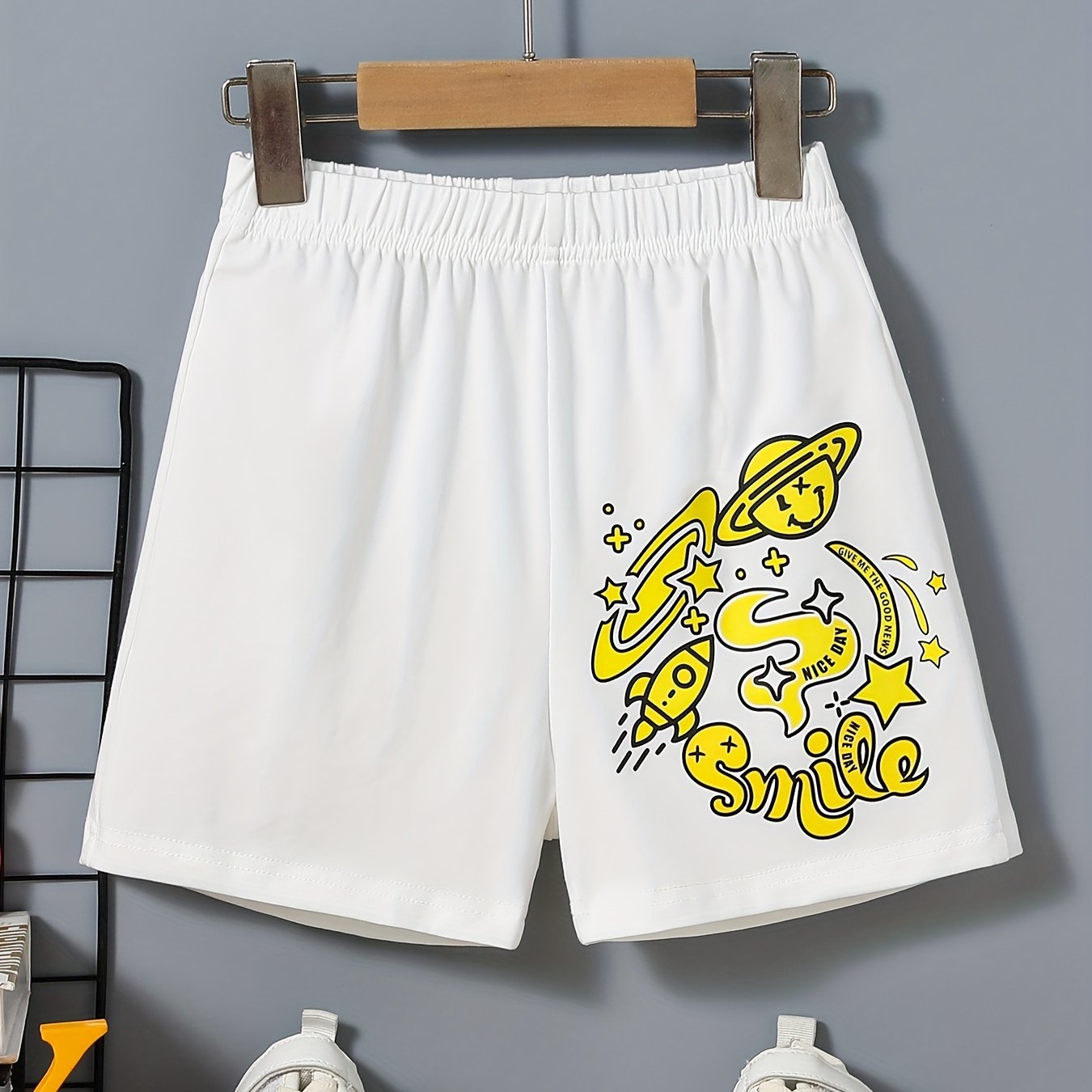Cartoon Space Planet Boys Comfortable Shorts