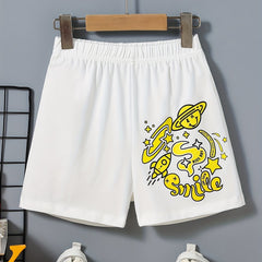Cartoon Space Planet Boys Comfortable Shorts