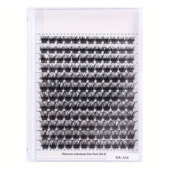 120 Pcs 12 Rows DIY Lash Clusters 40D W Shape D Curling Mixed Length Reusable
