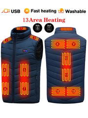 Men's 13 Areas Stand Collar Smart Heating Vest