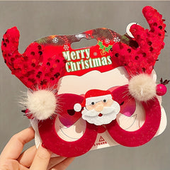 Christmas Glasses Frame Glitter Holiday Eyewear Xmas Funny Photo Booth Costume