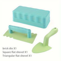 3pcs Snow & Sand Castle Building Set Beach Toy for Kids Durable PP Material