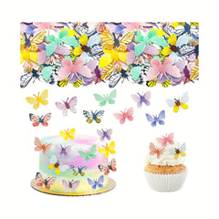 Edible Butterfly Cake Toppers - Wafer Paper Cupcake Decorations