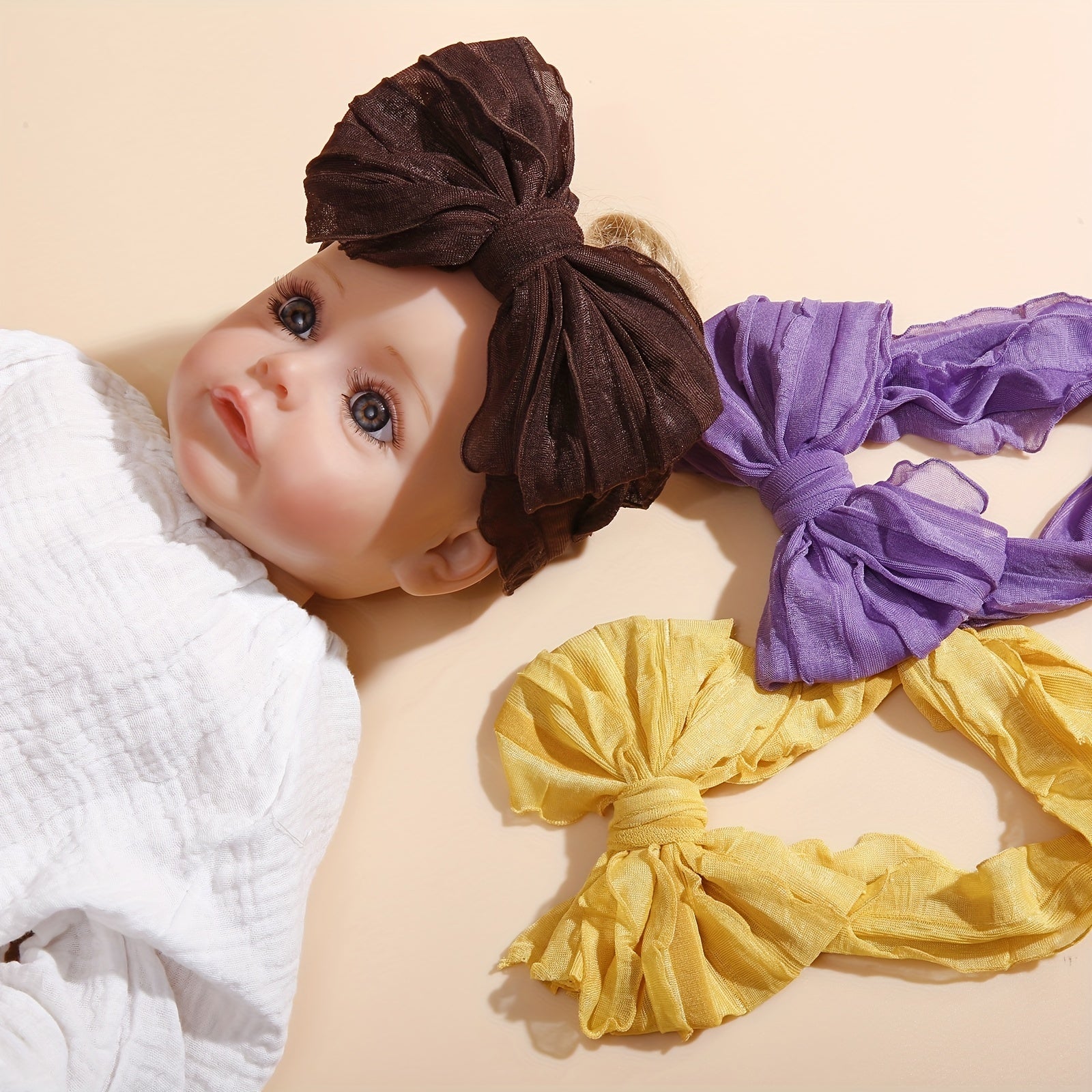 Baby Girls Mesh Lace Bow Headband Hair Accessories