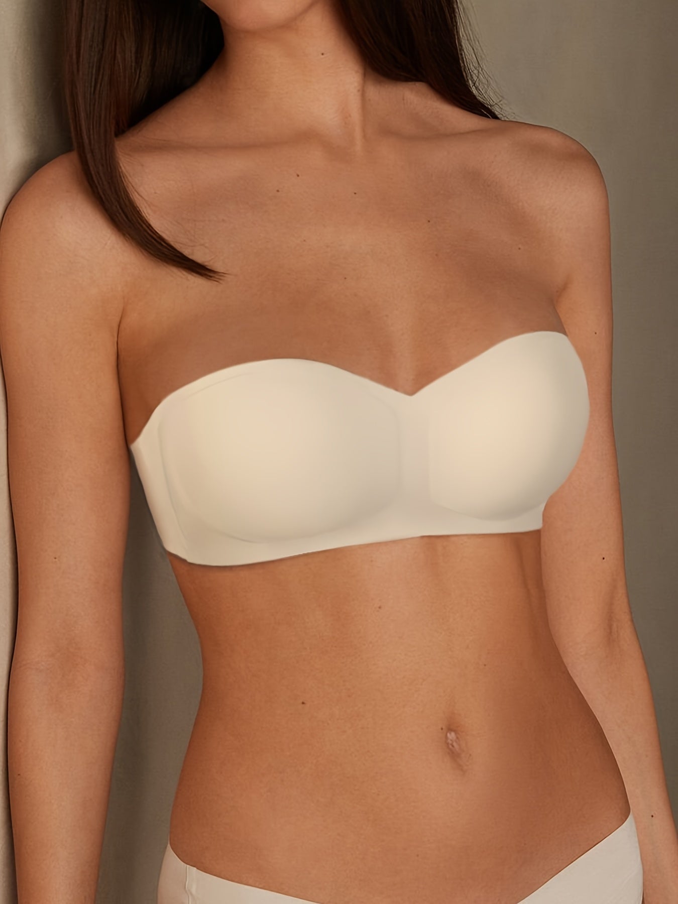 Strapless Bandeau Bra Seamless Wireless Full Coverage Bra