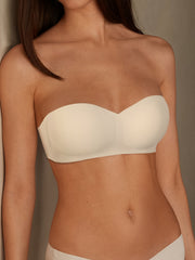 Strapless Bandeau Bra Seamless Wireless Full Coverage Bra