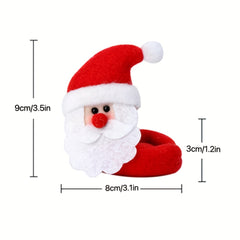 Christmas Wine Glass Ring Santa Claus Snowman Reindeer Christmas Wine Glass Deco