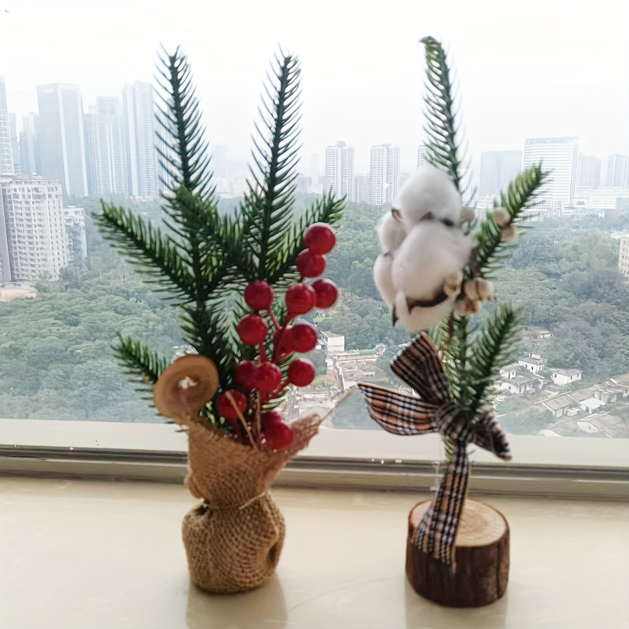 9 84inch Christmas Decorations For Desktop Display Window Mini Christmas Tree