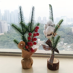 9 84inch Christmas Decorations For Desktop Display Window Mini Christmas Tree