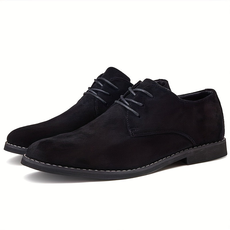 Men's Retro Lace Up Derby Shoes Wear-resistant Non-Slip Casual Shoes