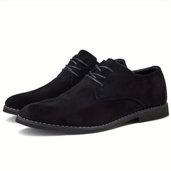 Men's Retro Lace Up Derby Shoes Wear-resistant Non-Slip Casual Shoes