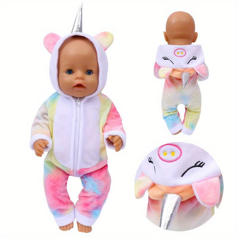 Unicorn Baby Doll Onesie Fits 16-18 Inch Dolls