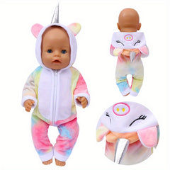 Unicorn Baby Doll Onesie Fits 16-18 Inch Dolls