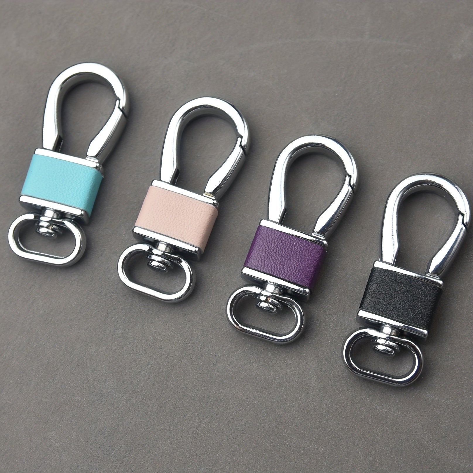 4pcs Metal Carabiner Keychain Portable Key Holder for Camping Hiking