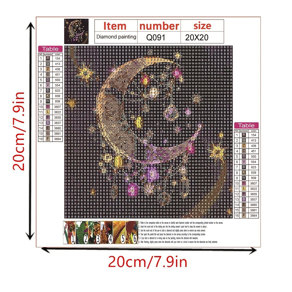 Moon & Wind Chime Rhinestone Diamond Painting Kit 5D Visual Digital Painting