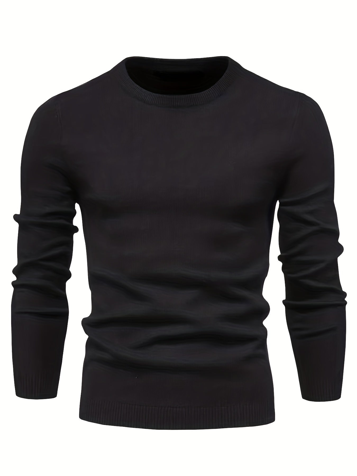 Men's Knitted Sweater Warm Crew Neck Pullover
