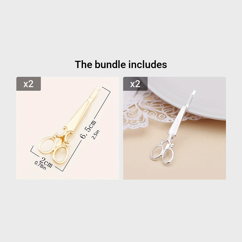 Scissors Shape Hair Clip Barrettes Hairpins Hair Styling For Women