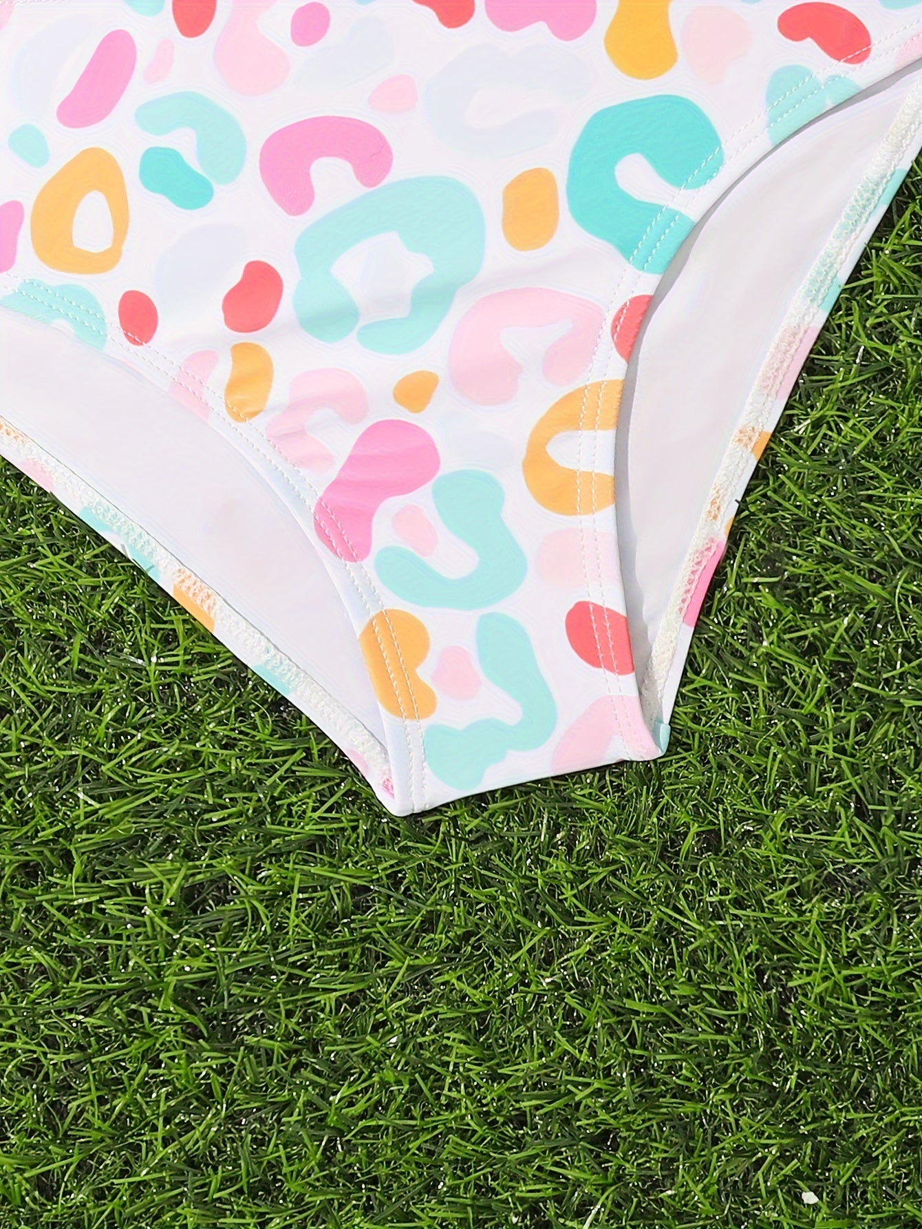 Leopard Print 2pcs Swimsuit Girls Summer Clothes Beach Vacation 4 7y