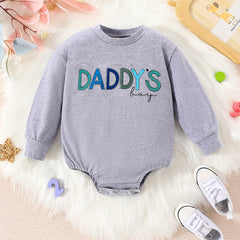 Daddy's Boy Triangle Onesie Cotton Long Sleeve Romper