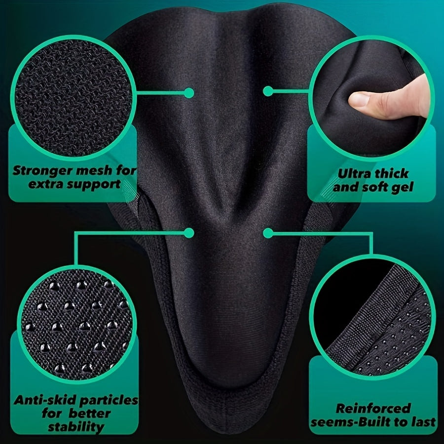 Gel Padded Comfort Bike Seat Cover for Men & Women - Pain-Free Ride