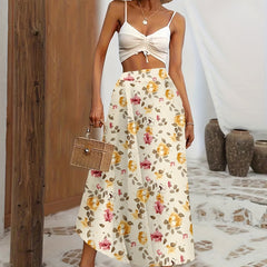 Floral Print High Waist Skirt for Women