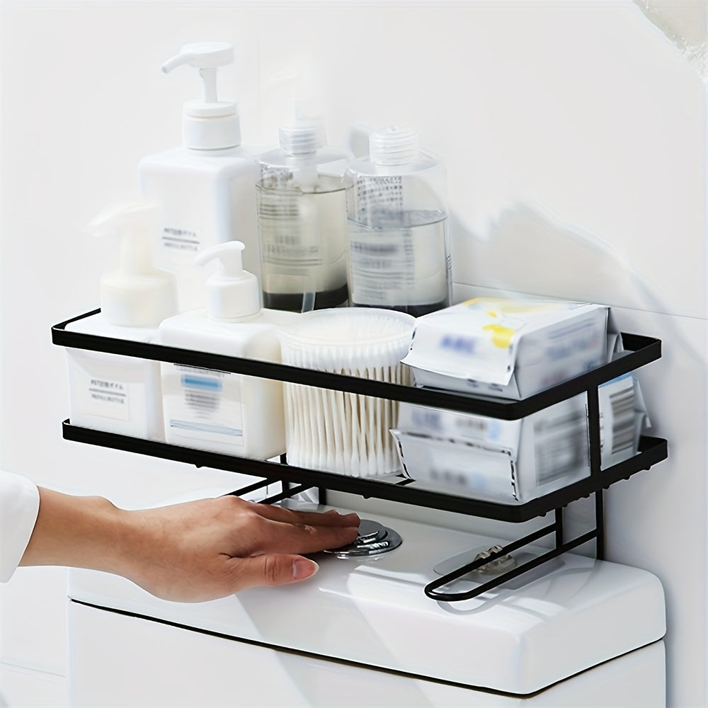 1 Tier Over The Toilet Storage Bathroom Organizer Shelf No Drilling Space Saver