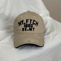 Unisex Sunshade Breathable Baseball Cap With Letter Embroidery