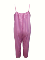 Casual Jumpsuit Solid Wide Leg Jumpsuit Pockets