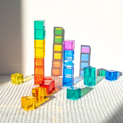 Colorful Acrylic Building Blocks Toys - Set of 30pcs High Transmittance Blocks