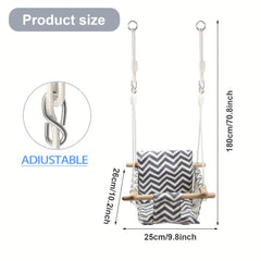 Canvas Baby Swing with Soft Backrest Cushion