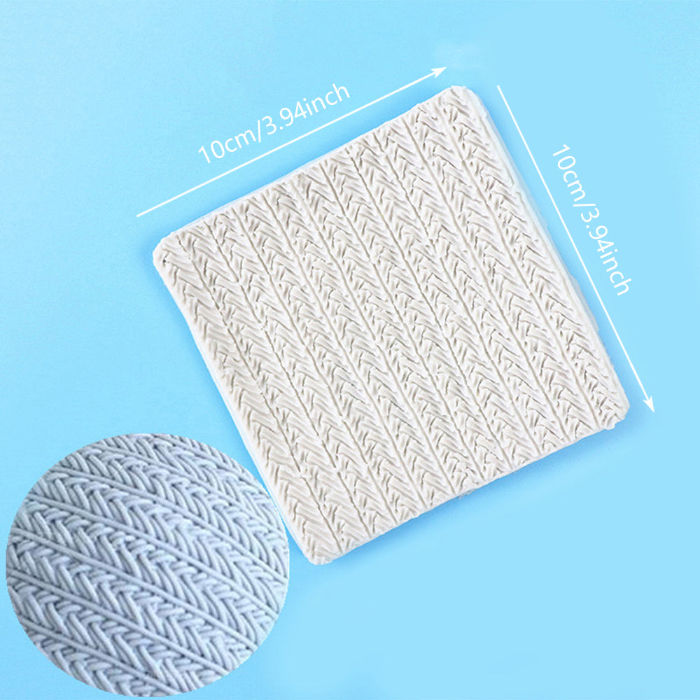 Candy Silicone Mold Knitted Texture Pattern Sweater Weave