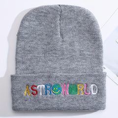 Soft Knit Ski Beanie Hat Keep Warm Embroidered Hat for Men & Women