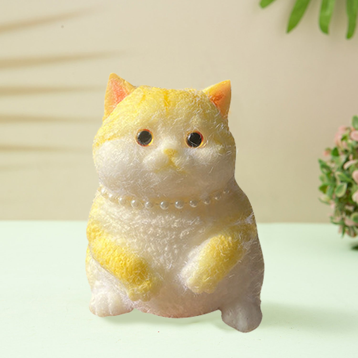 Adorable Chubby Cat Plush Toy Soft Cuddly Silicone Fidget for Girls Boys & Pets