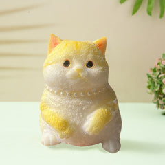 Adorable Chubby Cat Plush Toy Soft Cuddly Silicone Fidget for Girls Boys & Pets