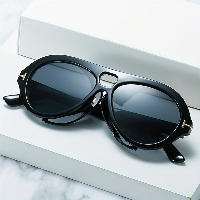 Y2K Top Bar Sunglasses Steampunk Anti Glare UV400