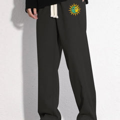 Sun Pattern Loose Fit Mopping Pants Men s Casual Joggers